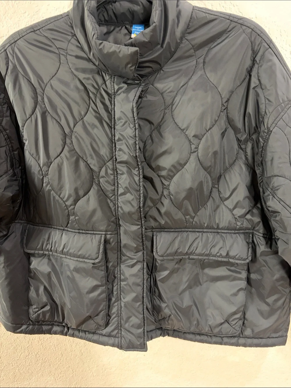 Old Navy Packable water-Resistant,size L Black Quilted Puffer Jacket